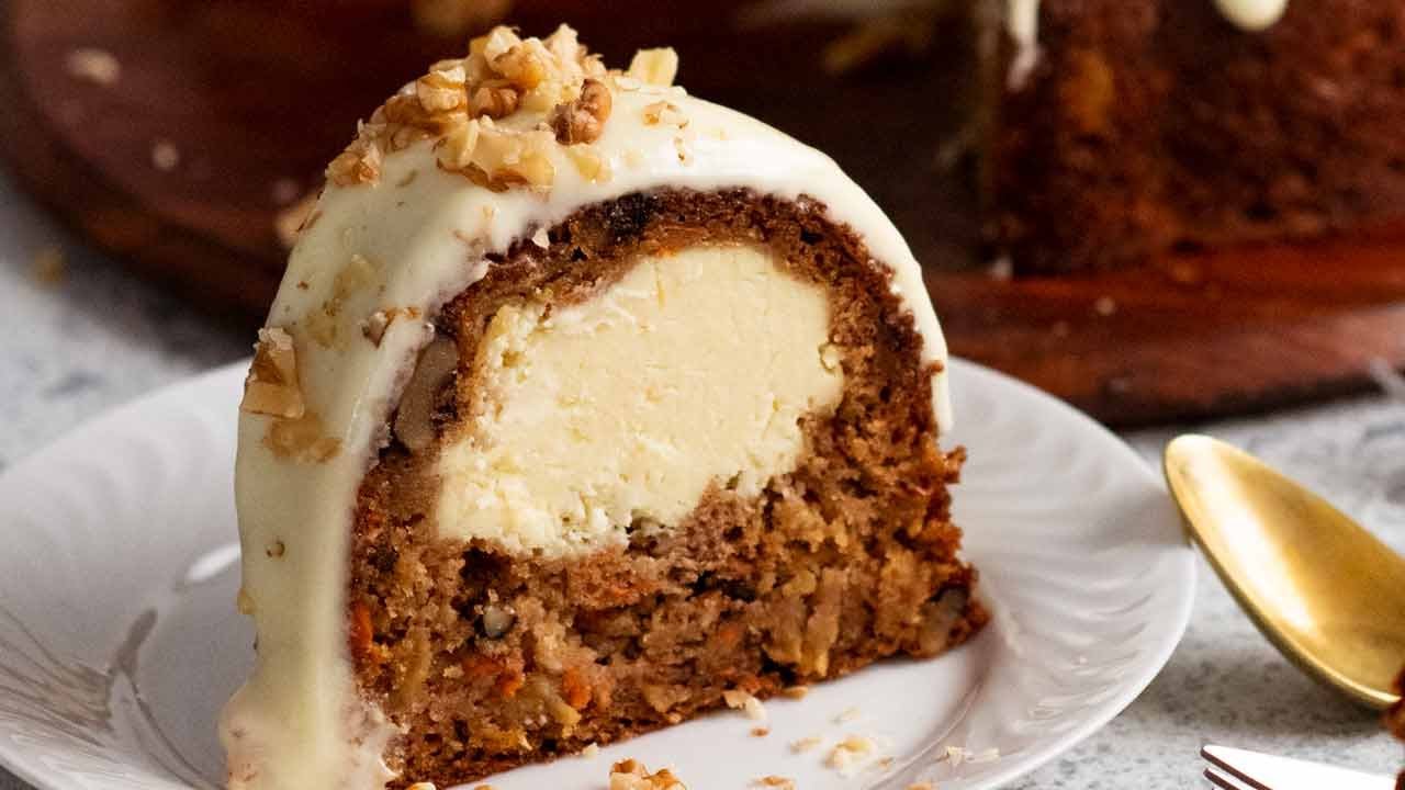 Cheesecake Stuffed Carrot Bundt Cake