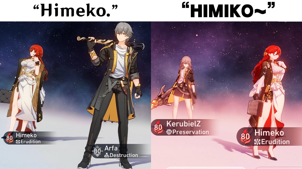 New EN Caelus & Stelle reaction when added w/ Himeko