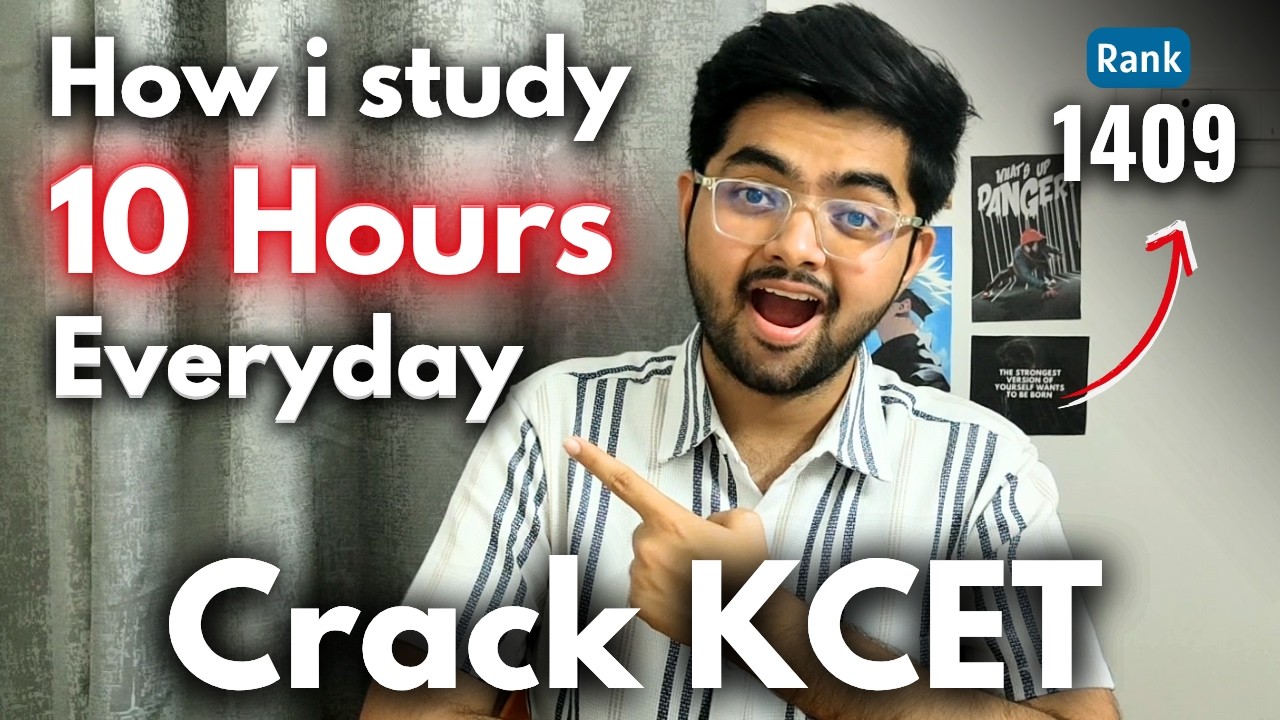 How to study 10 Hours everyday? Crack KCET 2026 | KCET Tricks and strategies 