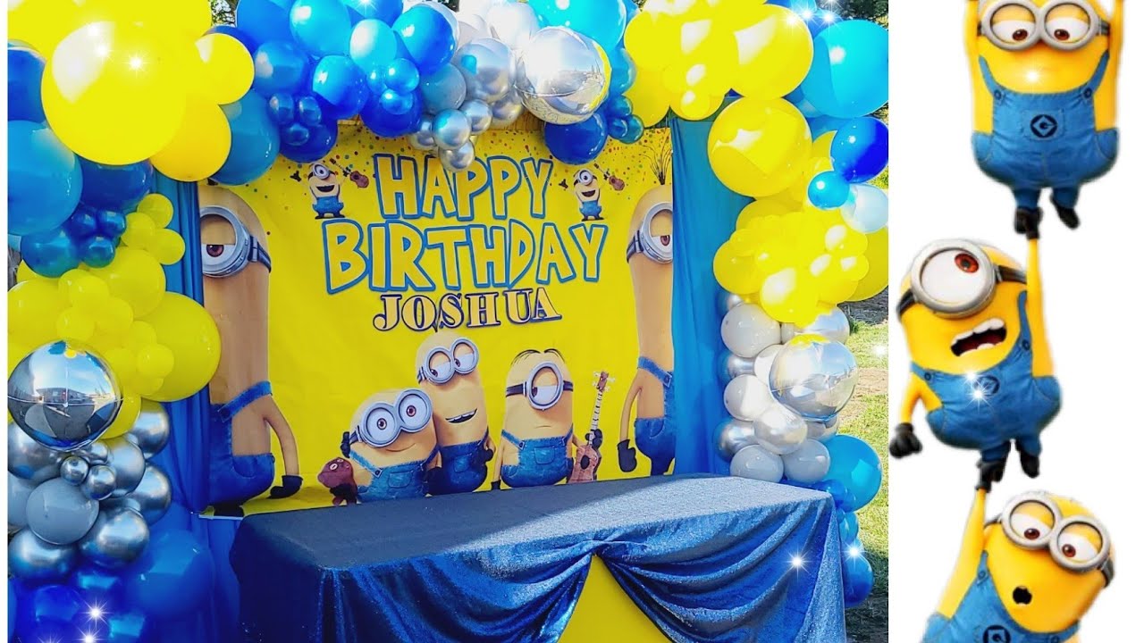 DECORACIÓN CON GLOBOS [MINIONS]guirnanda de globos /BALLOON garland.