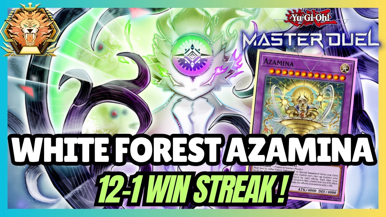 12-1 Win Streak to Master Rank with White Forest Azamina - Ranked Duels [Yu-Gi-Oh! Master Duel]
