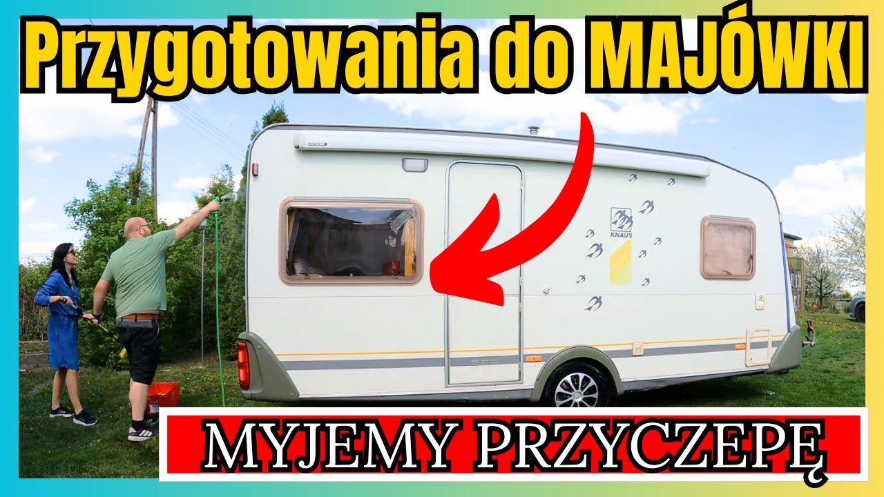 SPRAWDZAMY ŁOŻYSKA W KOŁACH PRZYCZEPY KEMPINGOWEJ majówka 2025 MYJEMY, CZYŚCIMY DOMEK PRZED WYJAZDEM
