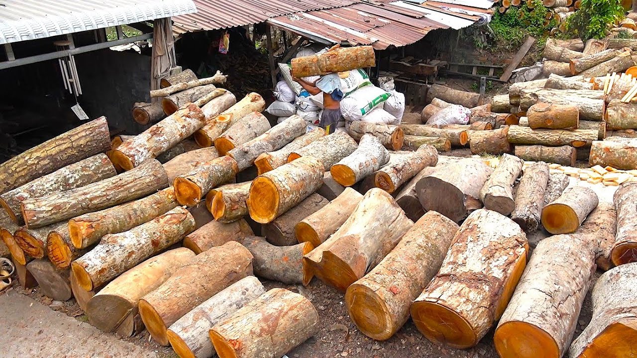 Удивительный процесс с огромным количеством дерева. Заводу 100 лет