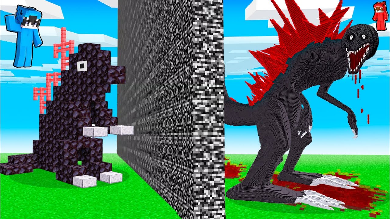 Hice Trampa con GODZILLA BLOODBATH en Reto de Construcción en Minecraft