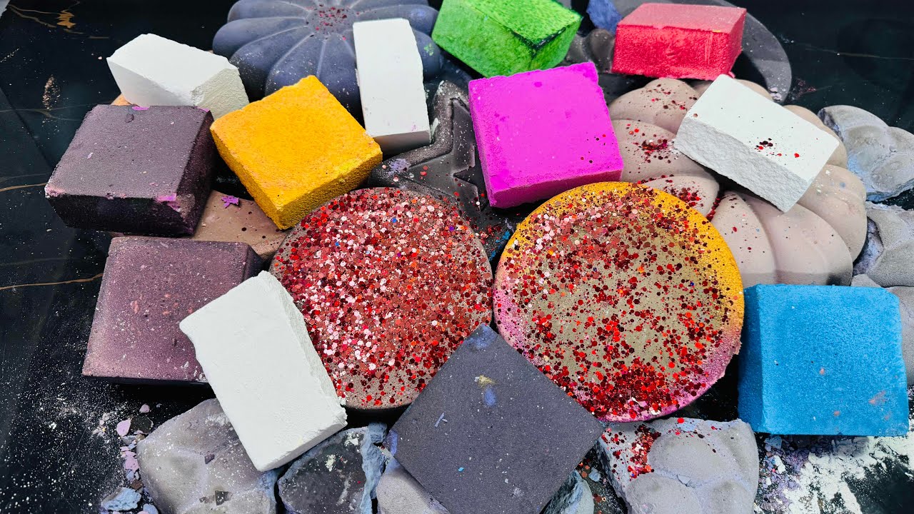 Soft Dyed Chalk ASMR Crushing | Oddly Satisfying Chalk ASMR Video 