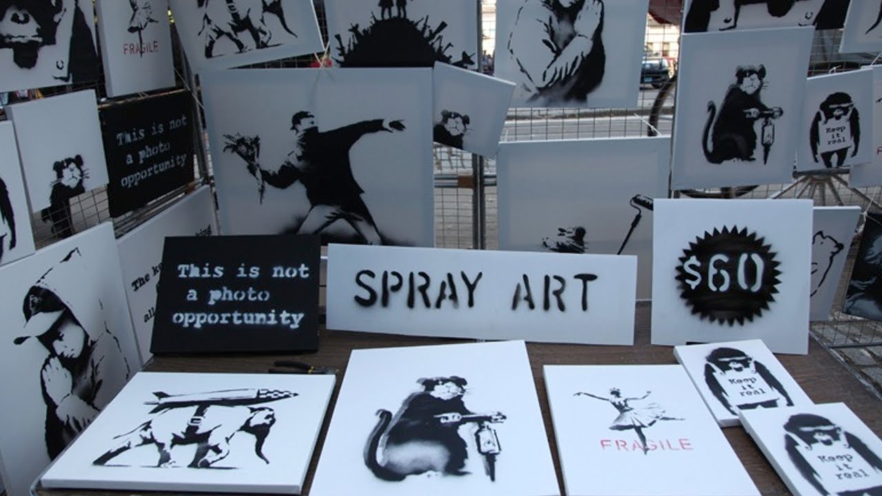 Banksy Strikes Again! Street Artist Sells Art on the Street!