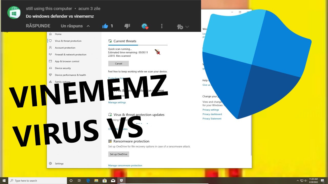 VineMemz Virus VS Windows Defender Antivirus!