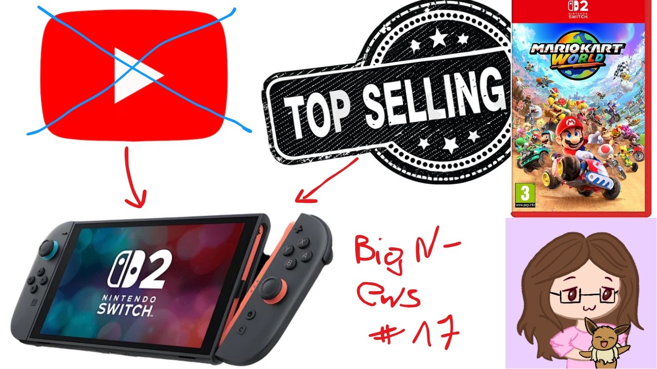 BigN-ews #17 - Best selling gry na Switcha 2 i brak YT (Nintendo, Switch, pokopia, tamadachi, mario)