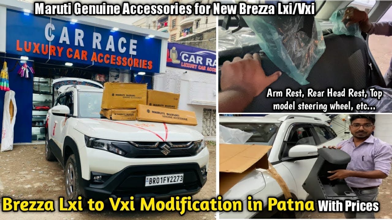 Brezza 2022 Modified Lxi to Vxi | Rear headrest for Brezza | Maruti Genuine Accessories for Brezza