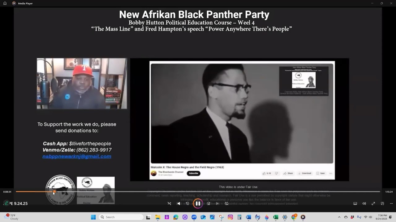 Bobby Hutton Political Education Course Week 4 September 24, 2025