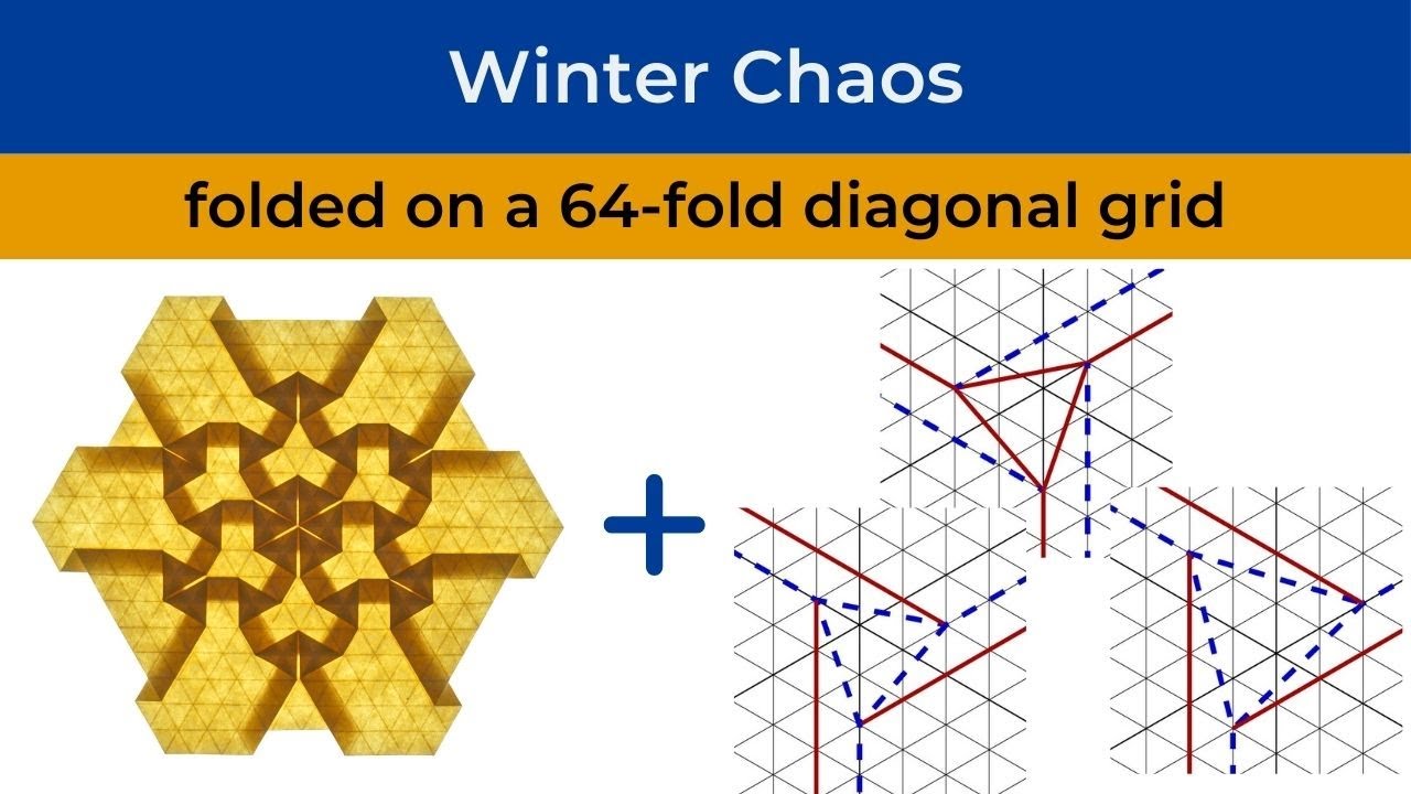 Winter Chaos, a complex triangle pattern folded with repeats