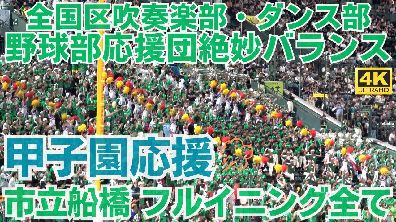 【フルイニング】2025市立船橋甲子園応援 全国区吹奏楽部・全国区ダンス部・野球部応援団と三位一体絶妙なバランスでスタンドを巻き込む名応援（千葉県高校野球応援2025）