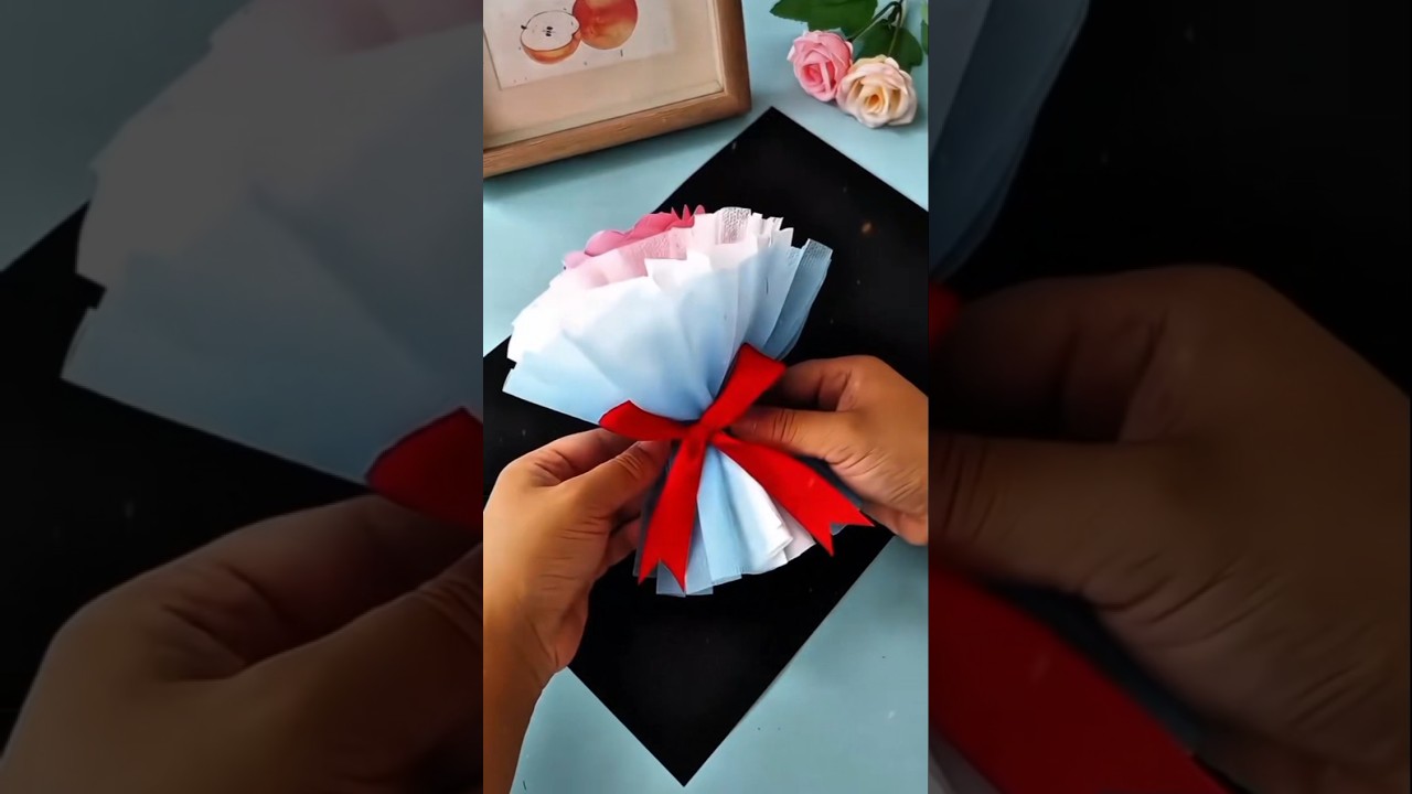 DIY bouquet 💐 with Waste Bottle And Paper Craft &lrm;⁨@Sajid_Husain99 &nbsp; #SH99 #short #diy #craft