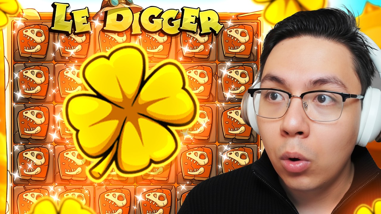A LOT OF 5 SCATTER BONUSES and GOLDEN CLOVER IN NEW LE DIGGER
