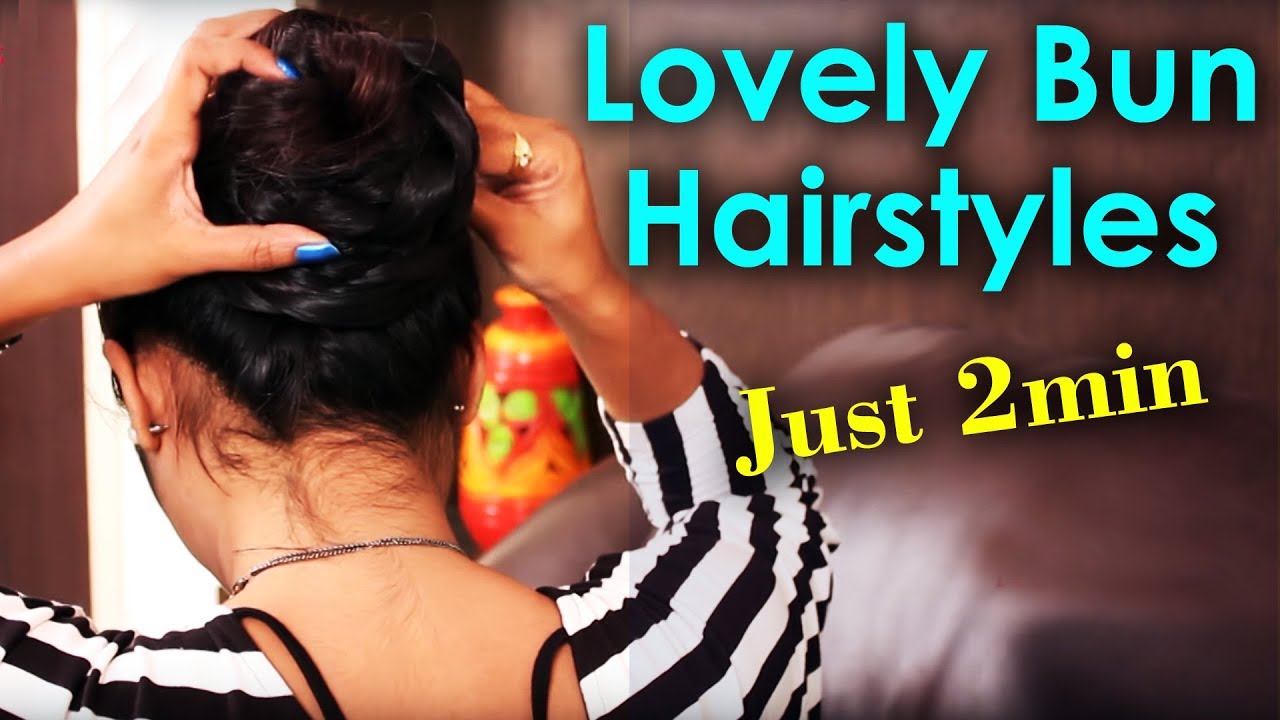 Lovely Bun Hair Style | Just in 2 min_2019