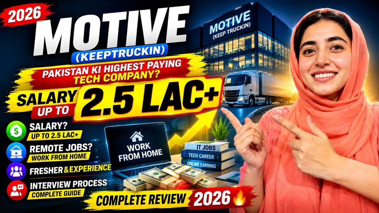 Motive (KeepTruckin) Pakistan Reality 2026 | Remote Jobs, Online Earning, Salary & Interview🔥