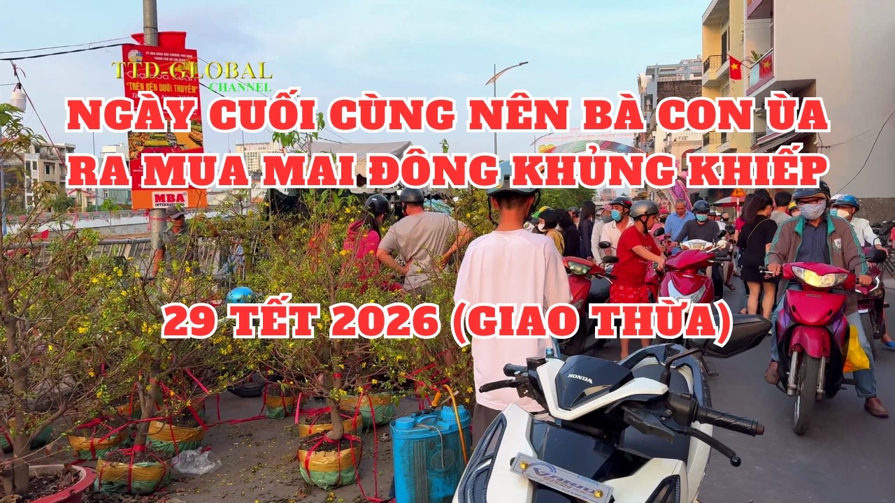 Chiều 28 Tết chợ hoa Bến Bình Đông bông tắc mai tràn ra đường náo nhiệt