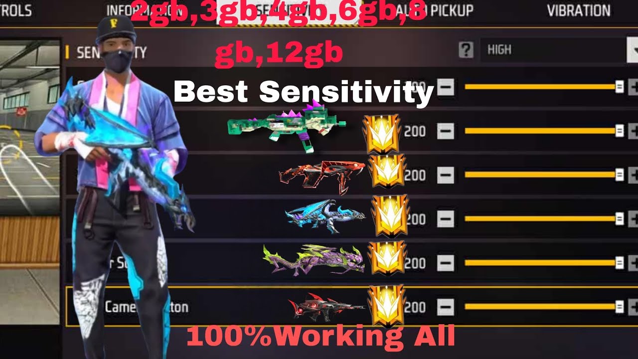  Auto Headshot  all device & Smooth Gameplay Best Sensitivity For 2gb, 3gb, 4gb, 6gb, 8gb,12gb RAM⚡💪