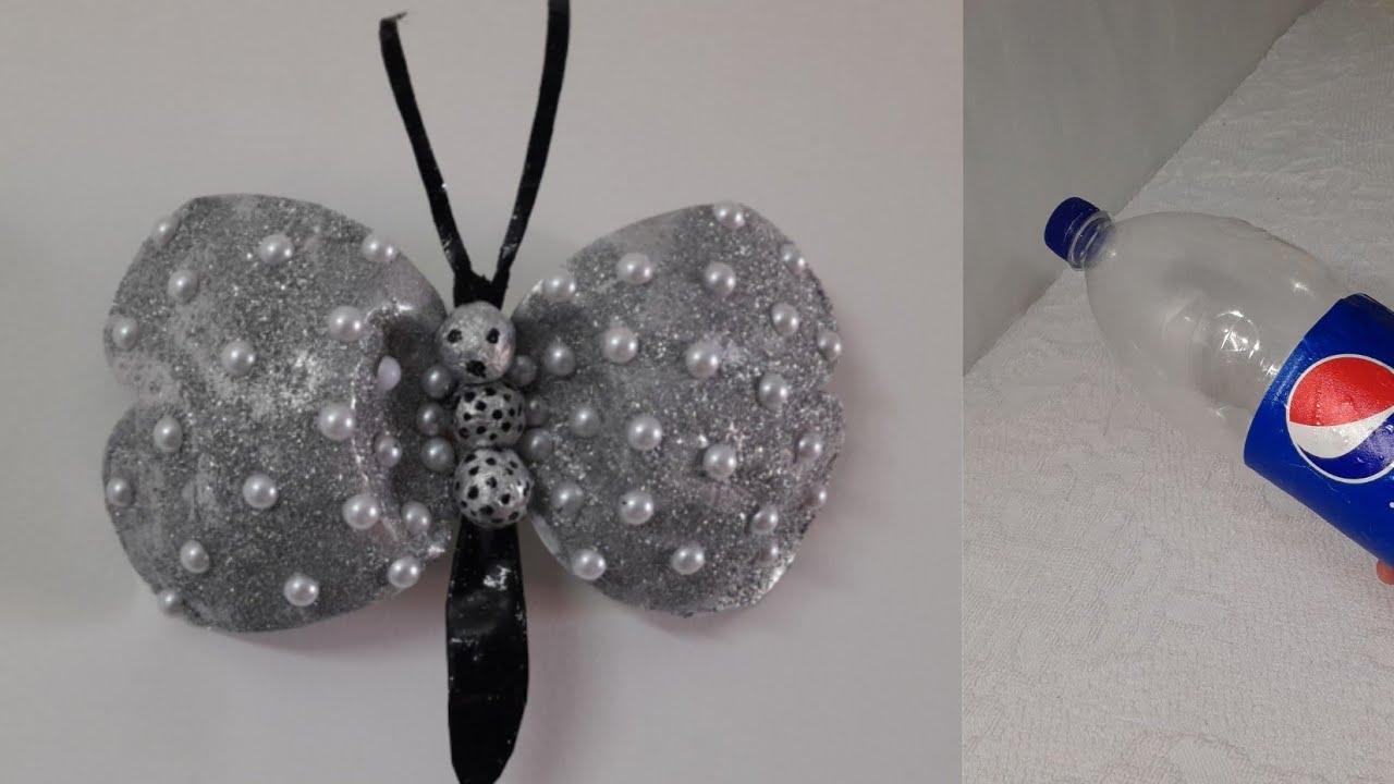 طريقة عمل فراشة من اسهل ما يمكن من الزجاجات البلاستيك      Butterfly idea from plastic bottles