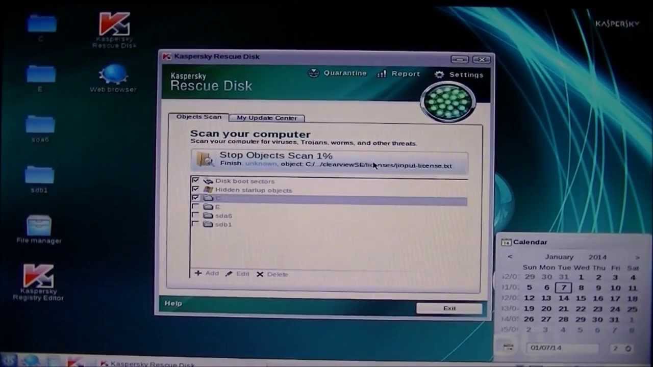 Find And Remove Viruses And Malware For Free Using Kaspesrky Rescue CD On A USB Thumb Drive How To