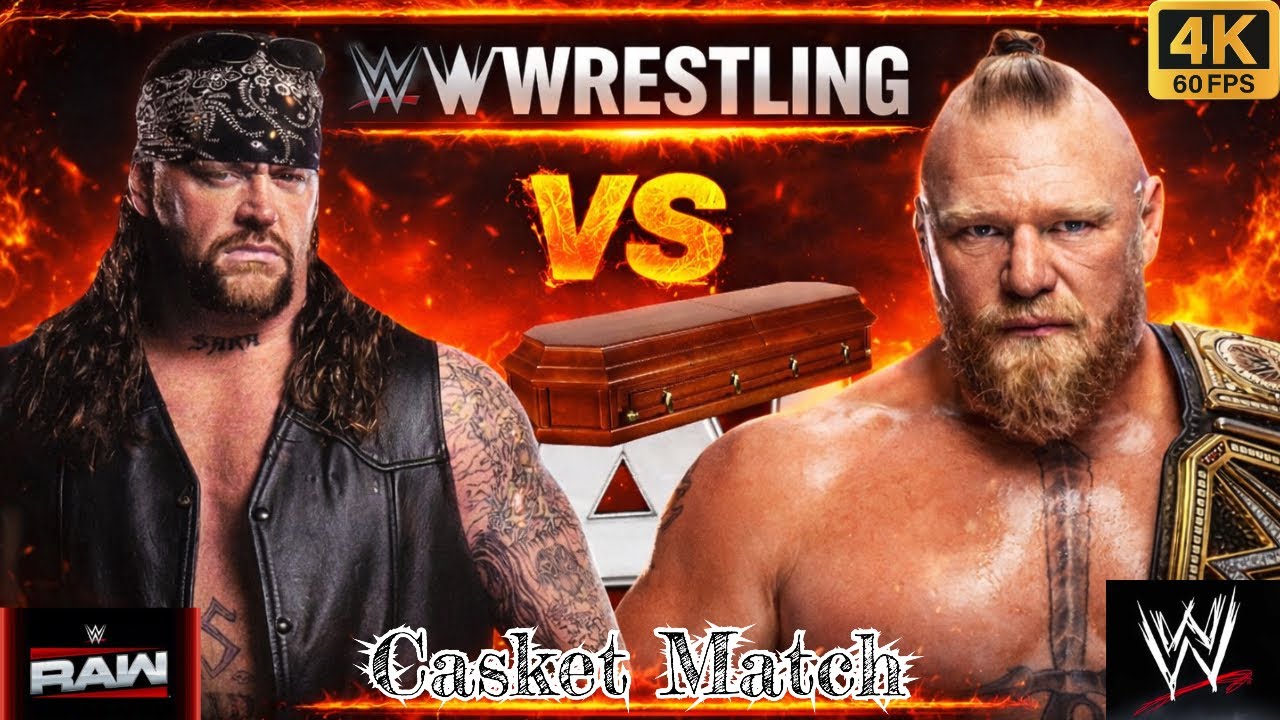 Full Match - Brock Lesnar Vs Undertaker Casket Match #wwe #wwe2k25 #gaming #ps5 #game #shorts #raw
