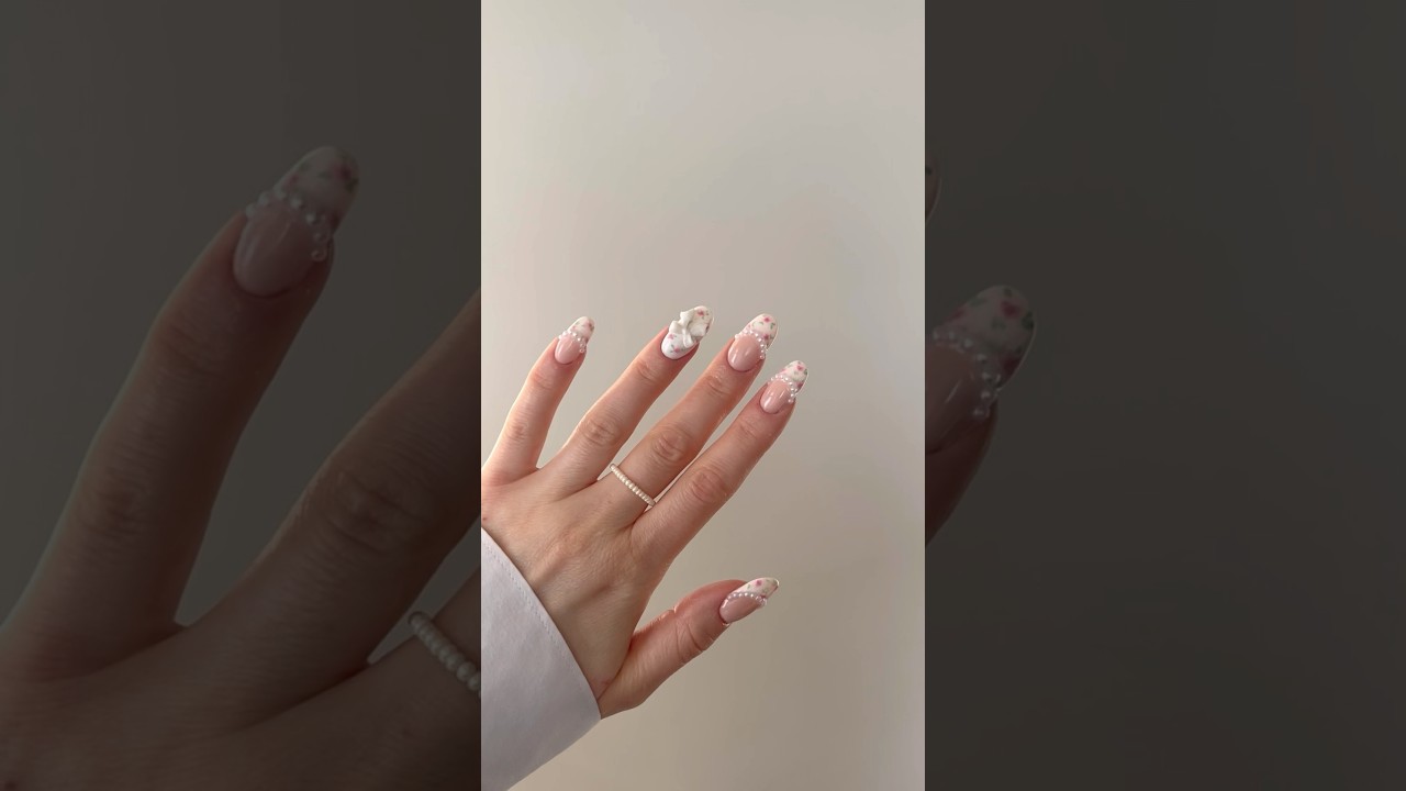 Spring nails idea🤍🌸 #springnails #springnailart