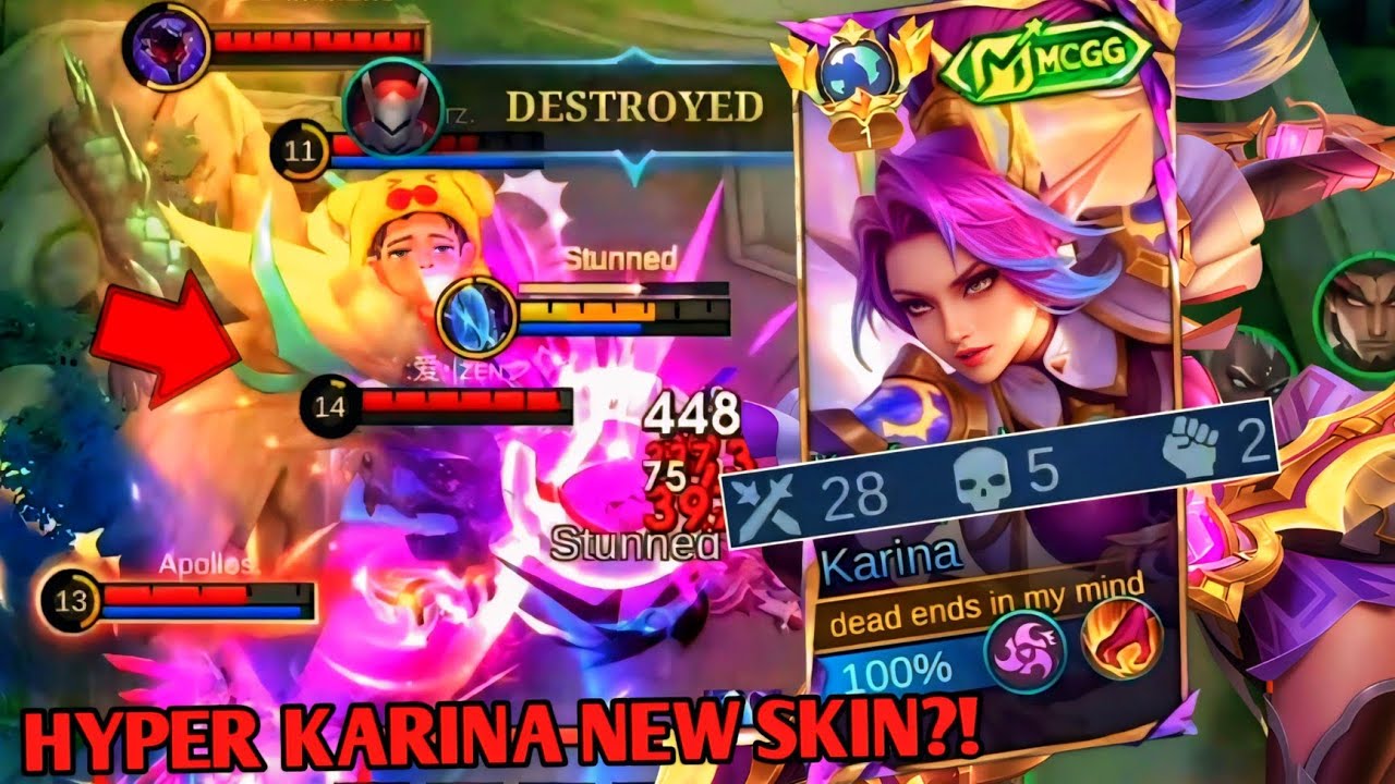 НОВЫЙ ОБЛИК КАРИНЫ УЖЕ ЗДЕСЬ!!! 😱🔥 + АГРЕССИВНАЯ КАРИНА ГИПЕР ИГРА😱🔥 ТОП 1 В МИРЕ КАРИНА