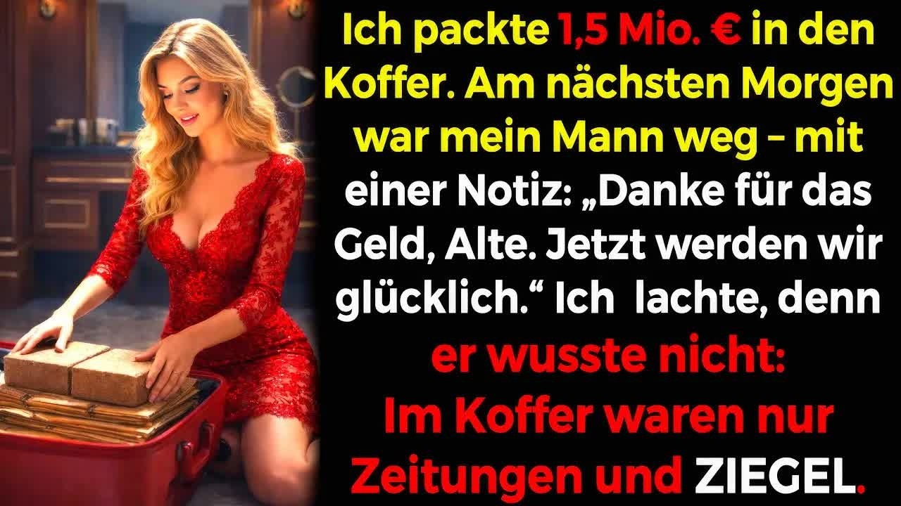 Mein Mann stahl den Koffer, weil er meine 1,5 Mio  Euro darin vermutete…🤫💼💰
