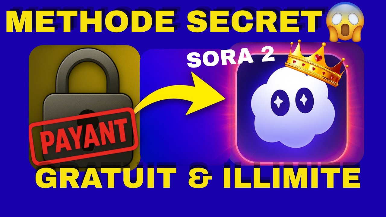 COMMENT AVOIR  SORA 2 GRATUITEMENT et ILLIMITE ( Tuto complet )