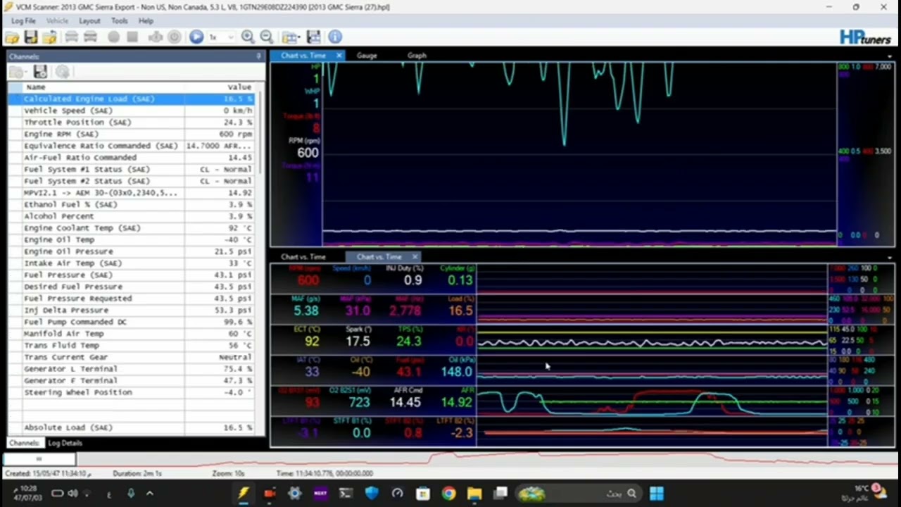حساب  HORSE POWERقوه الاحصنه و التورك hp tuners برمجه 