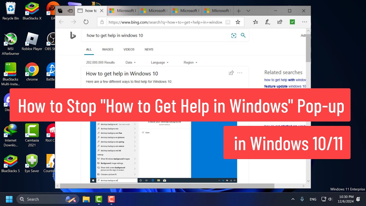 Как отключить всплывающее окно &laquo;Как получить справку в Windows&raquo; в Windows 10/11 (2024)