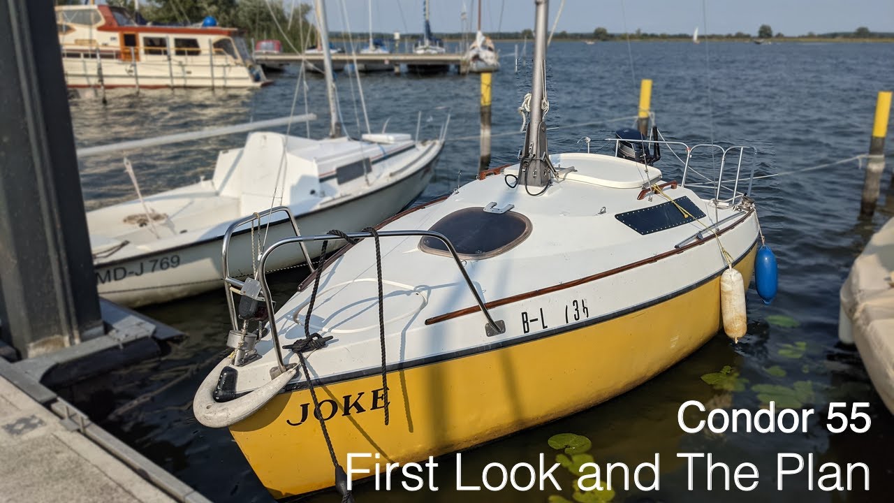#1 First Look at my new (old) small sailboat - Condor 55