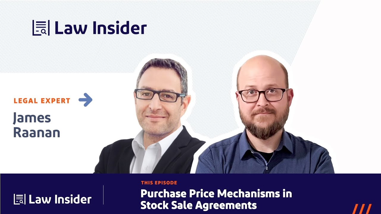 Adjusting for Purchase Price in a Stock Sale Agreement