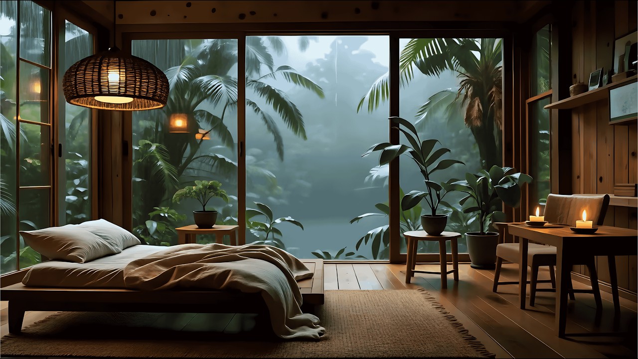 Soothing Piano with Quiet Rain at Night | Gentle Sleep Music for Deep Relaxation and Peaceful Dreams
