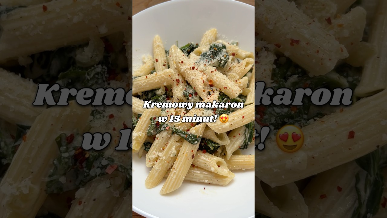 Kremowy makaron ze szpinakiem i mascarpone w 15 minut! 🍝✨