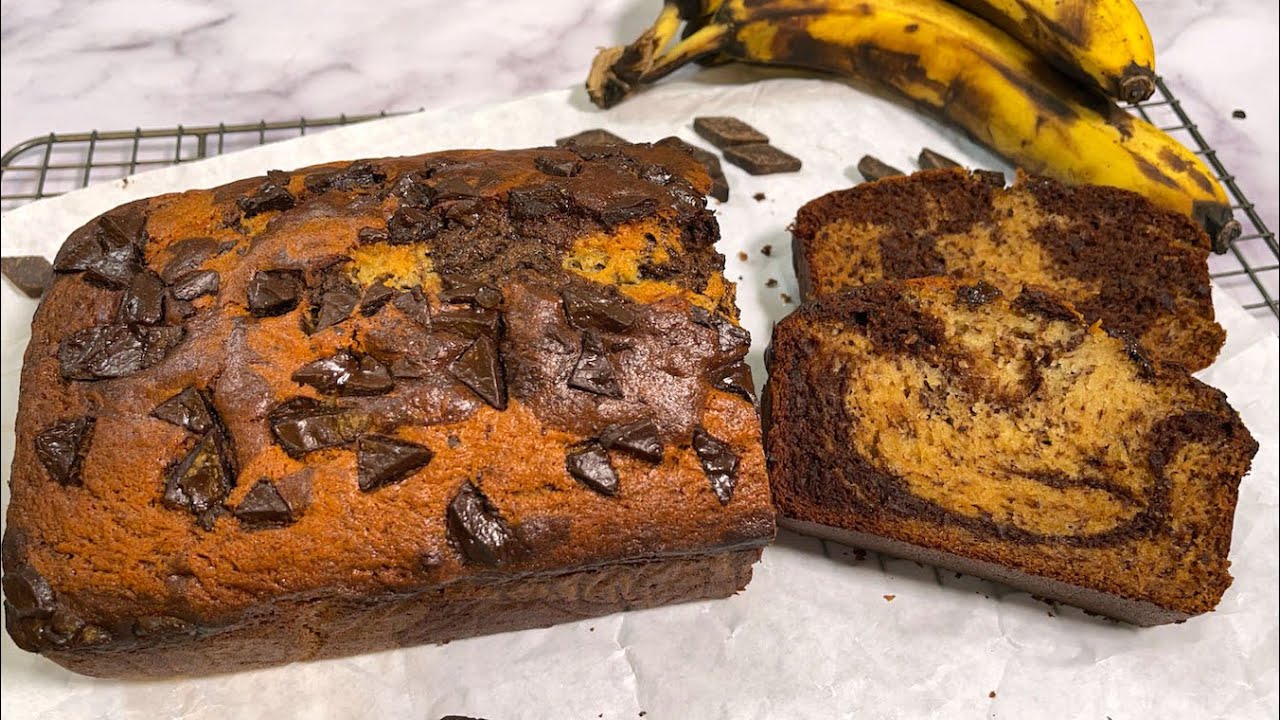 Panqué de Plátano y Chocolate - Mi Cocina Rápida