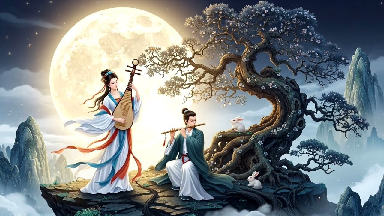 Chinese music bamboo flute// Traditional music Flute 🪈//Top music bamboo flute Guzheng//