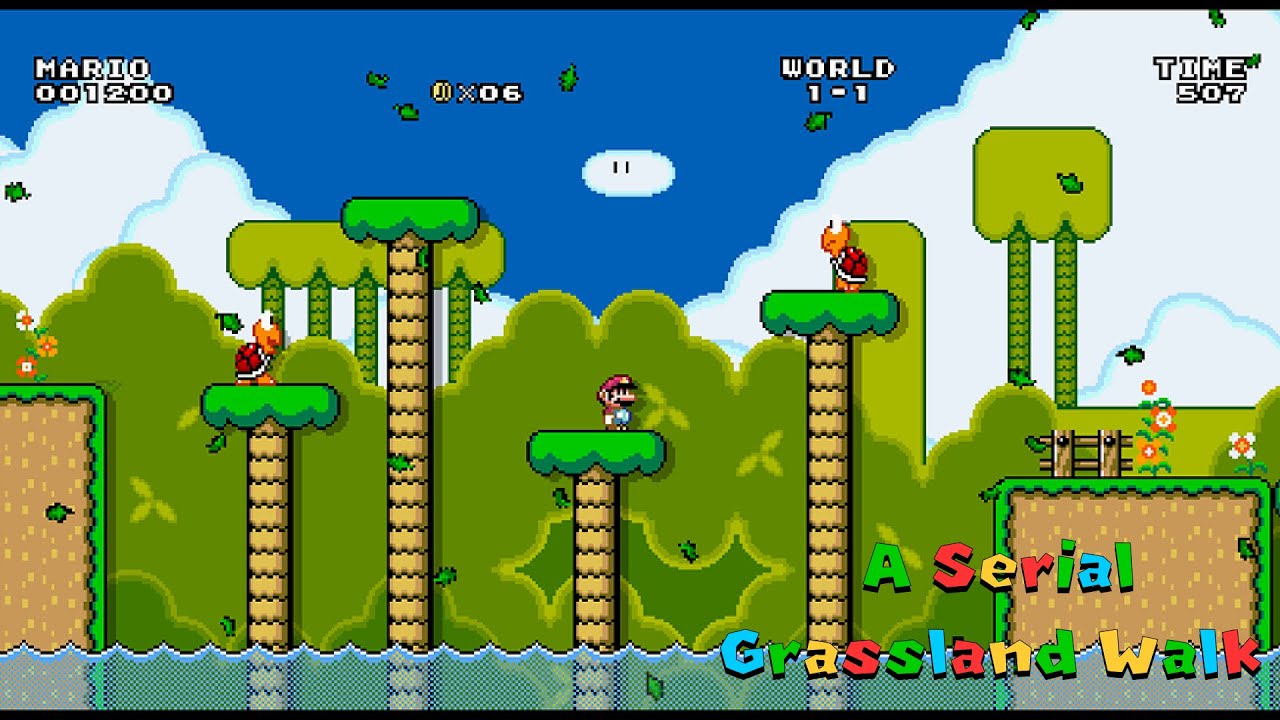 Super Mario Bros. Remastered Level Showcase - A Serial Grassland Walk