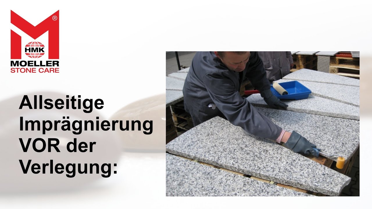 Naturstein verlegen - Imprägnierung vor der Verlegung