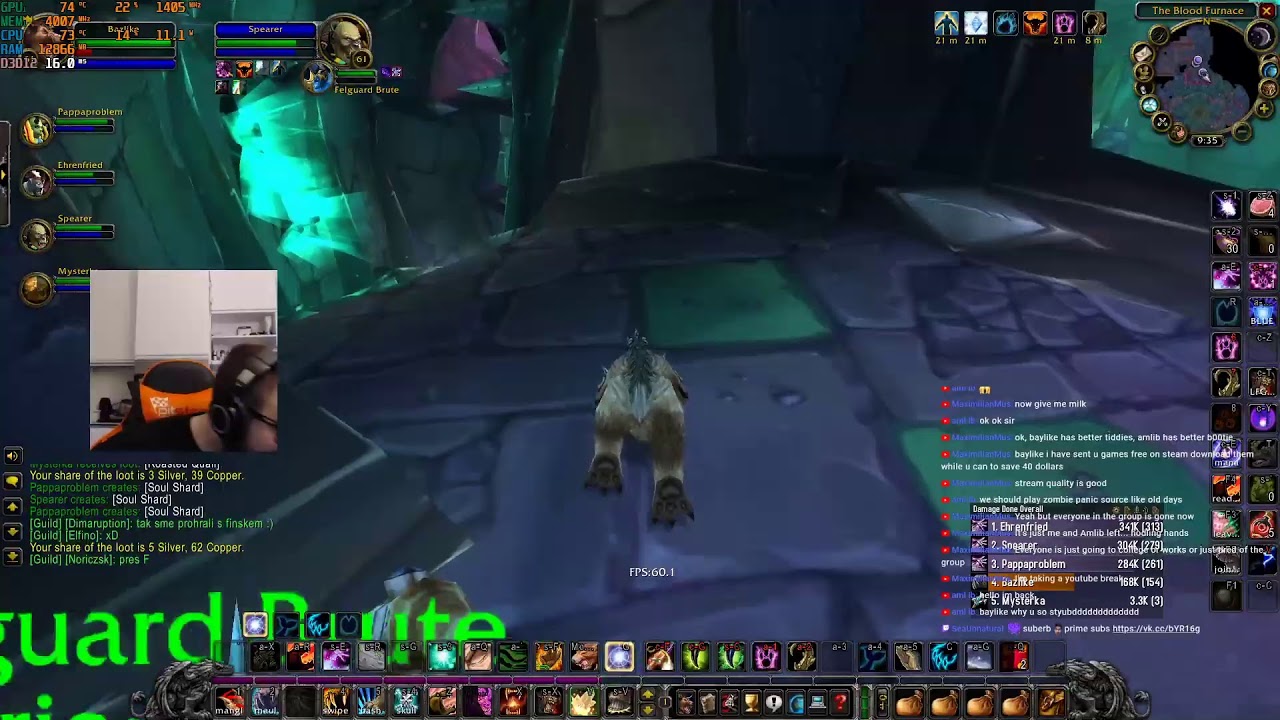 Burning Crusade Classic Leveling - Hellfire Ramparts Horde Feral Tank PoV