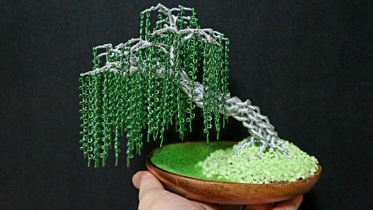 LEARN TO MAKE A WIRE TREE | A Weeping Willow Wire Bonsai Tree |