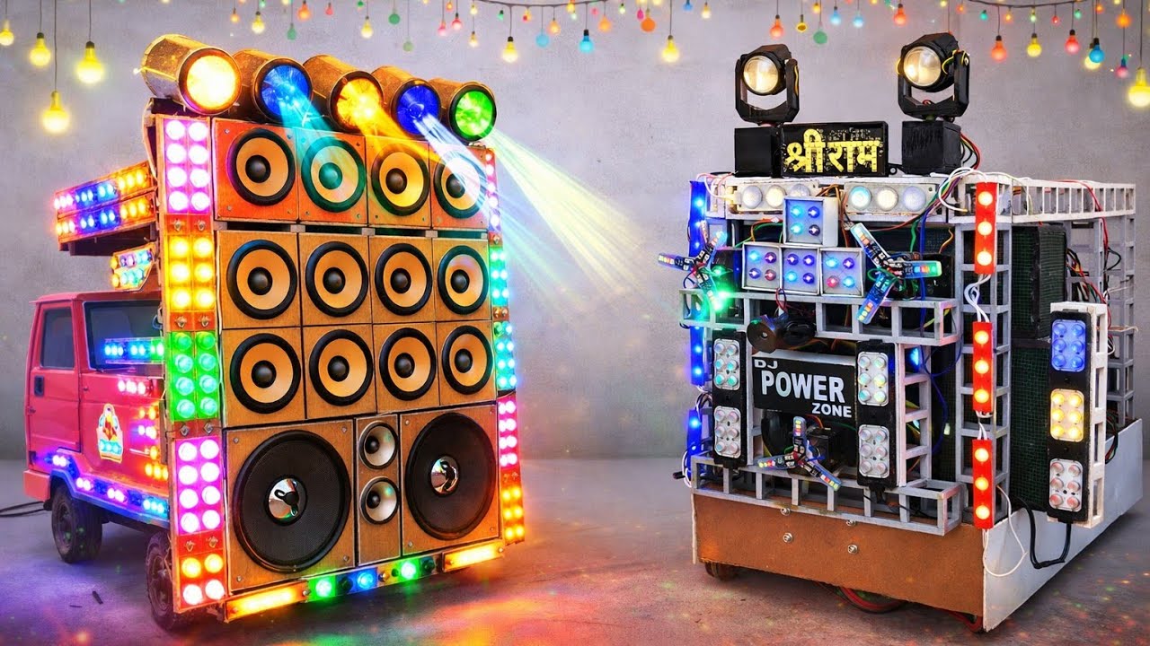 Mini dj truck loading At-Home | How to make mini dj truck | Mini dj truck and sharpy light
