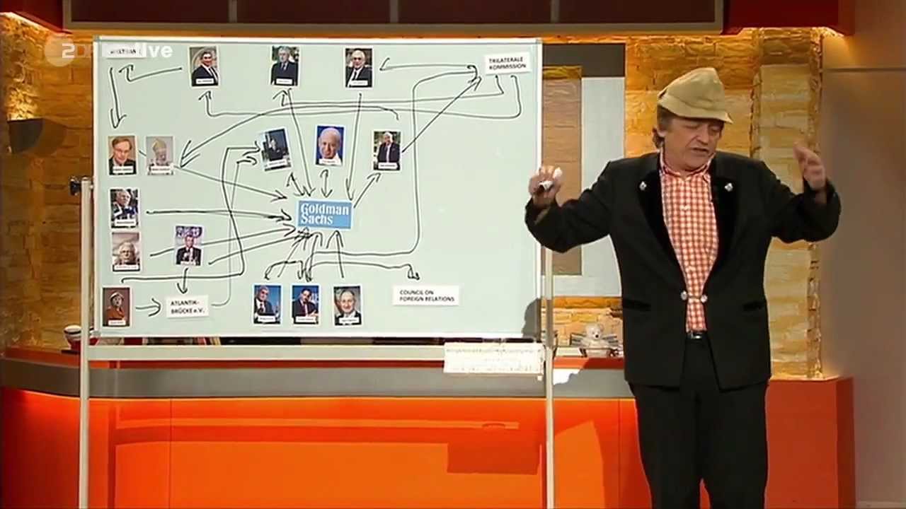 SENSATION beim ZDF !!! Erwin Pelzig &uuml;ber Goldman Sachs, ihre Abteilungen und Personal
