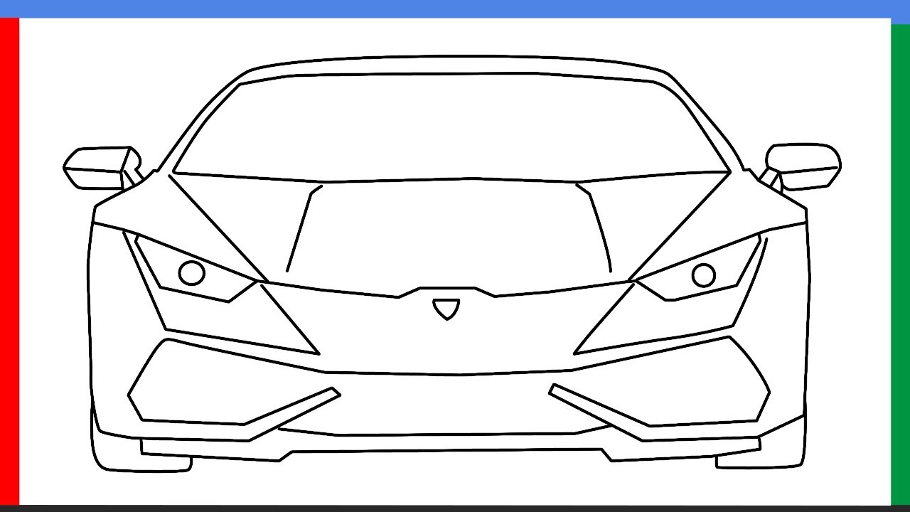 How to draw Lamborghini Huracan step by step for beginners