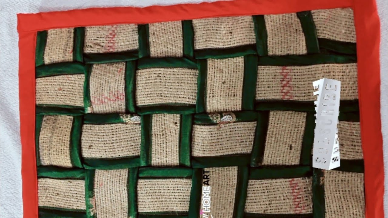  जूट की बोरी से पायदान बनाने की  विधि | A doormat made from jute sacks| Radha Home Art 