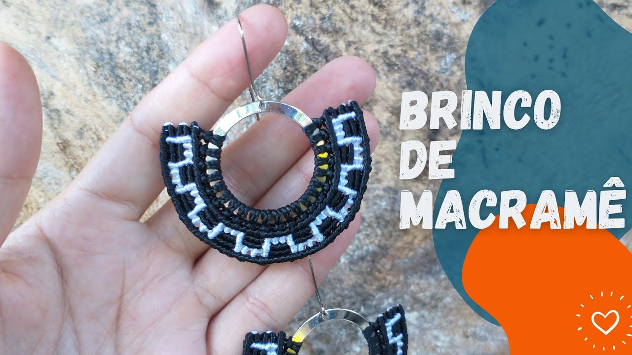 Como fazer Brinco de Macramê