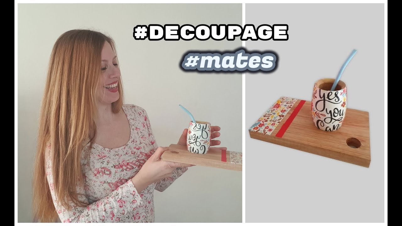 Como hacer decoupage en mates♥ Marina Capano