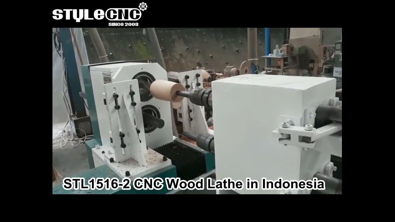 STYLECNC CNC Wood Turning Lathe Machine STL1516-2 for Sofa Legs in Indonesia