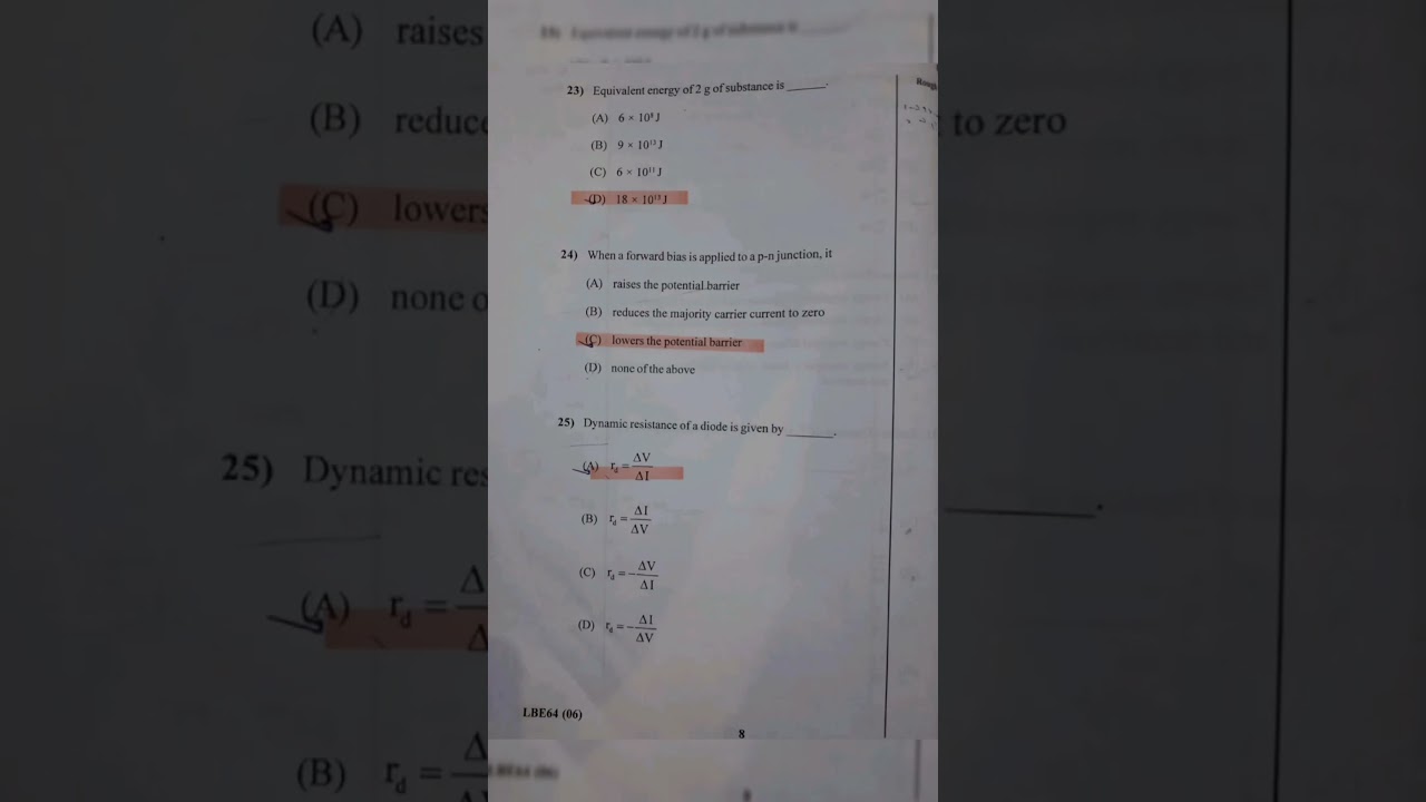 GSEB Std 12 Physics Part A MCQ Answer Key 2026 | 50 Marks | Board Exam Today#gseb physics