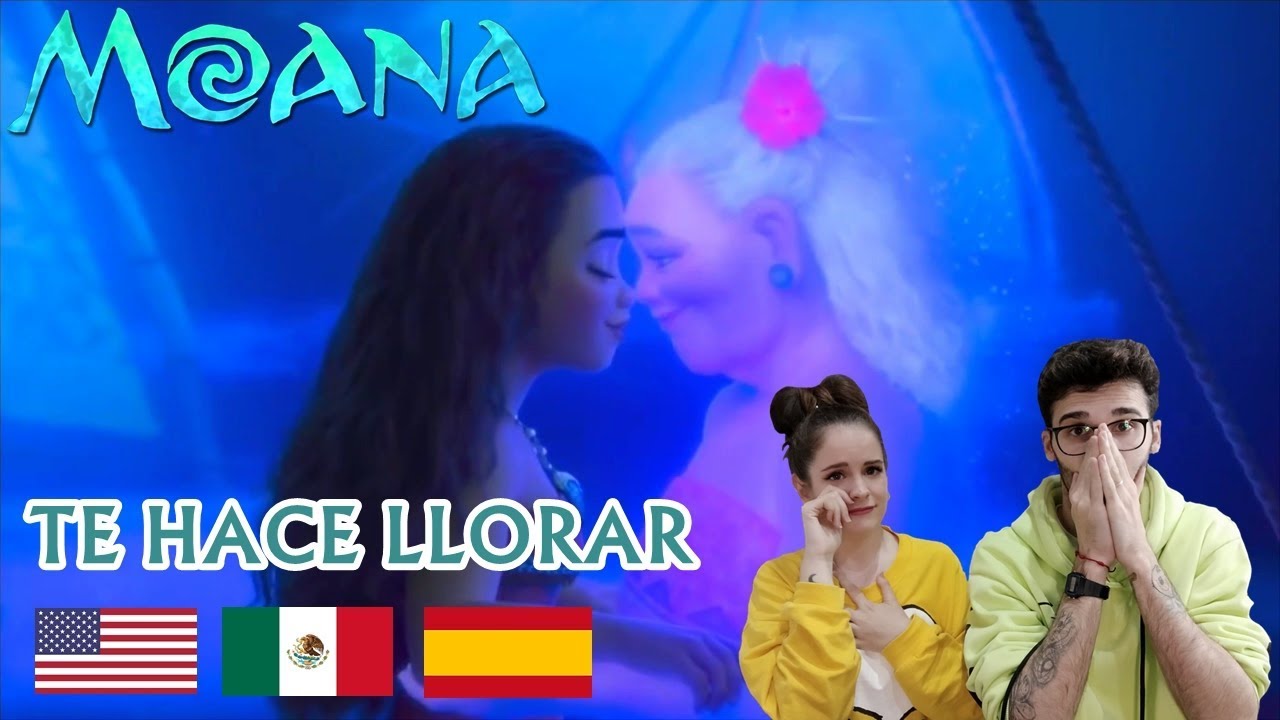 ESPAÑOLES REACCIONAN A DOBLAJE LATINO VS ESPAÑOL VS INGLÉS DE MOANA/VAIANA #DISNEY #DOBLAJES
